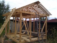 DIY barn: from the foundation to the roof.69 photos of the project